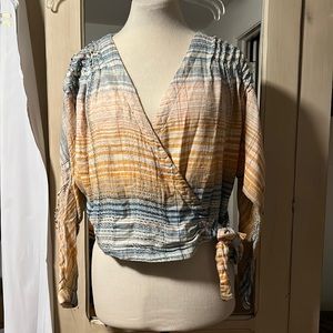 Free People size small wrap shirt